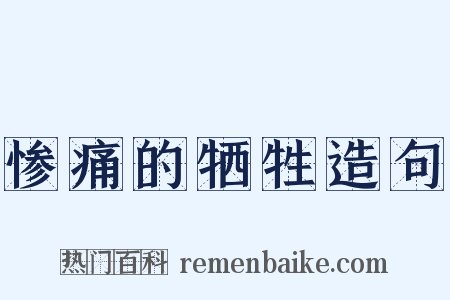 惨痛的牺牲造句是什么意思的图片